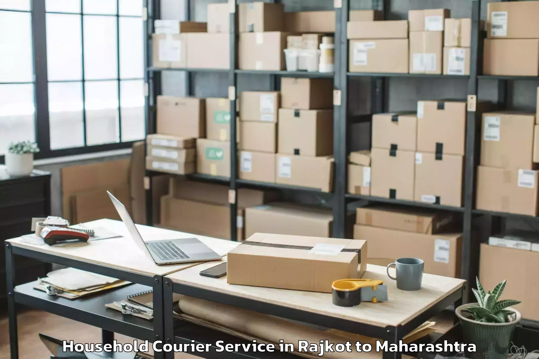 Trusted Rajkot to Raigarh Maharashtra Household Courier